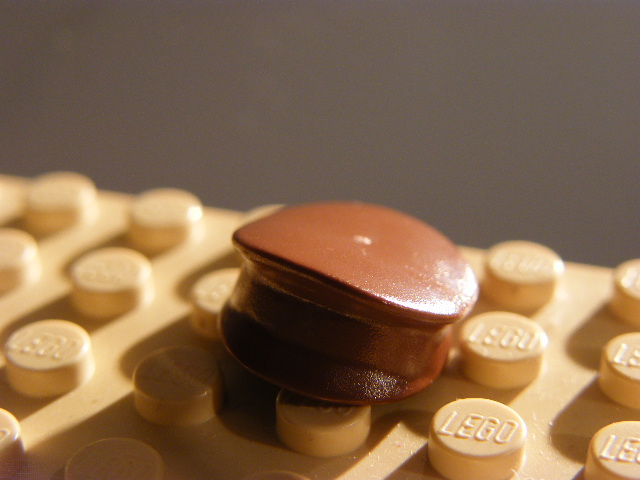 LEG 3624 - Reddish Brown Minifigure, Headgear Hat, Police